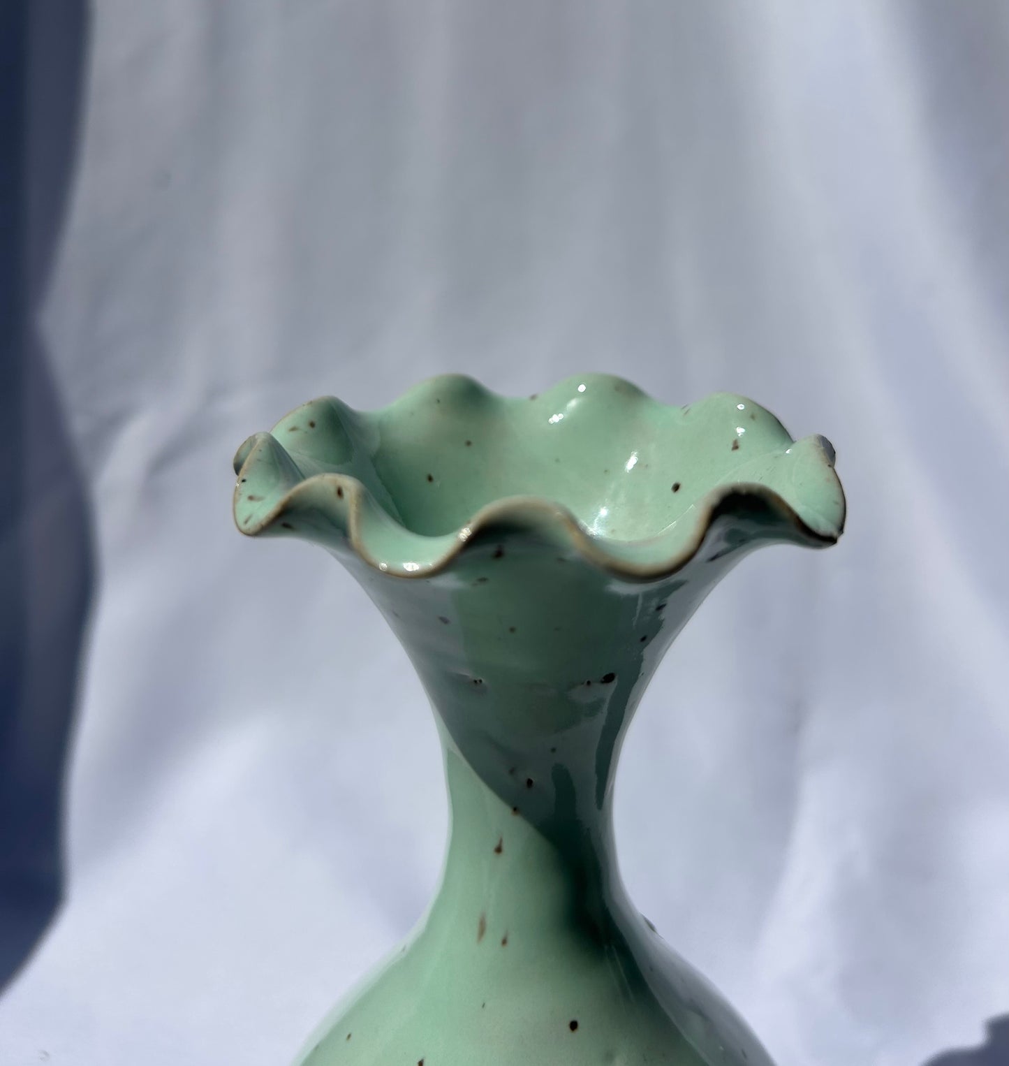 Mini Speckled Peplum Vase