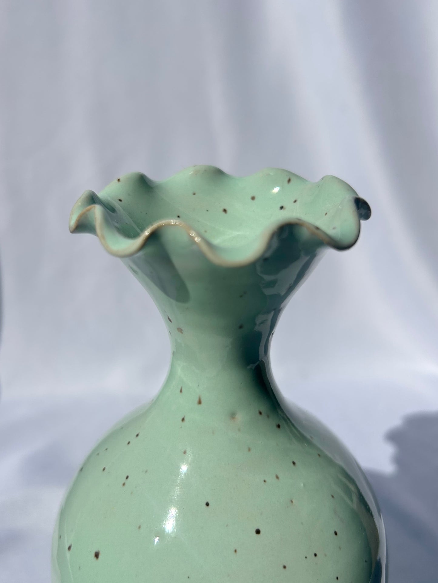 Mini Speckled Peplum Bud Vase