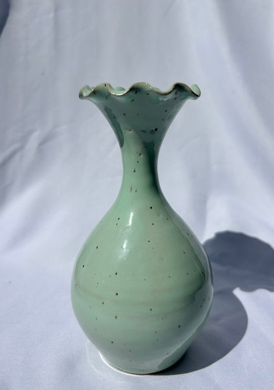 Mini Speckled Peplum Vase