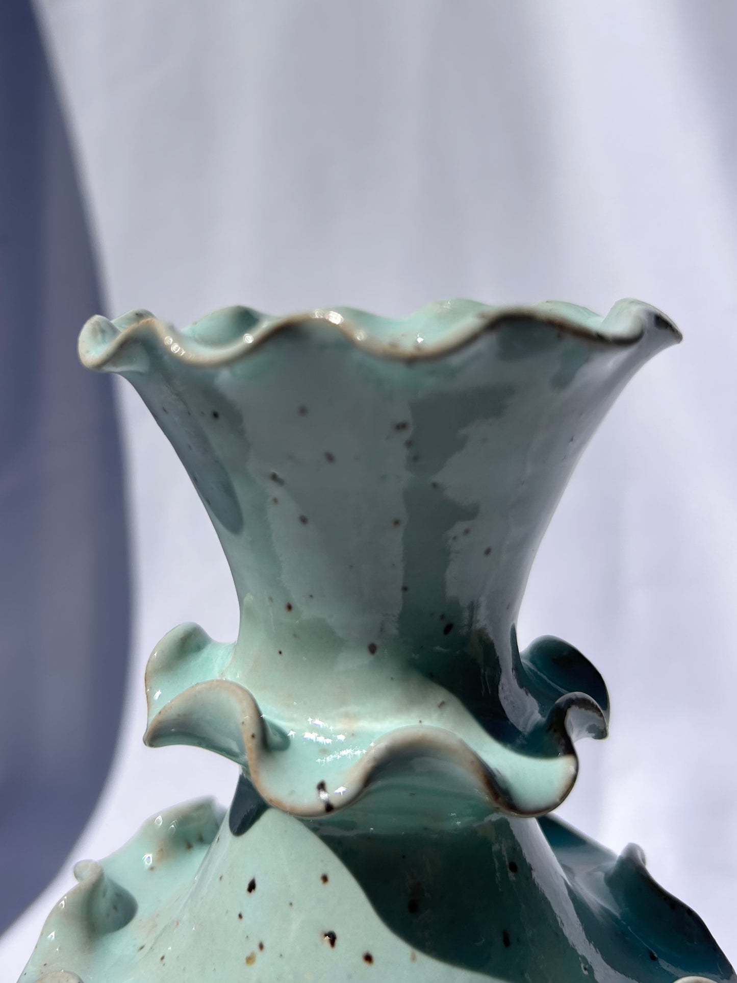 Mini Speckled Peplum Vase