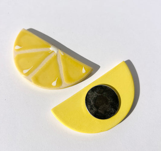 Lemon Wedge Fridge Magnet