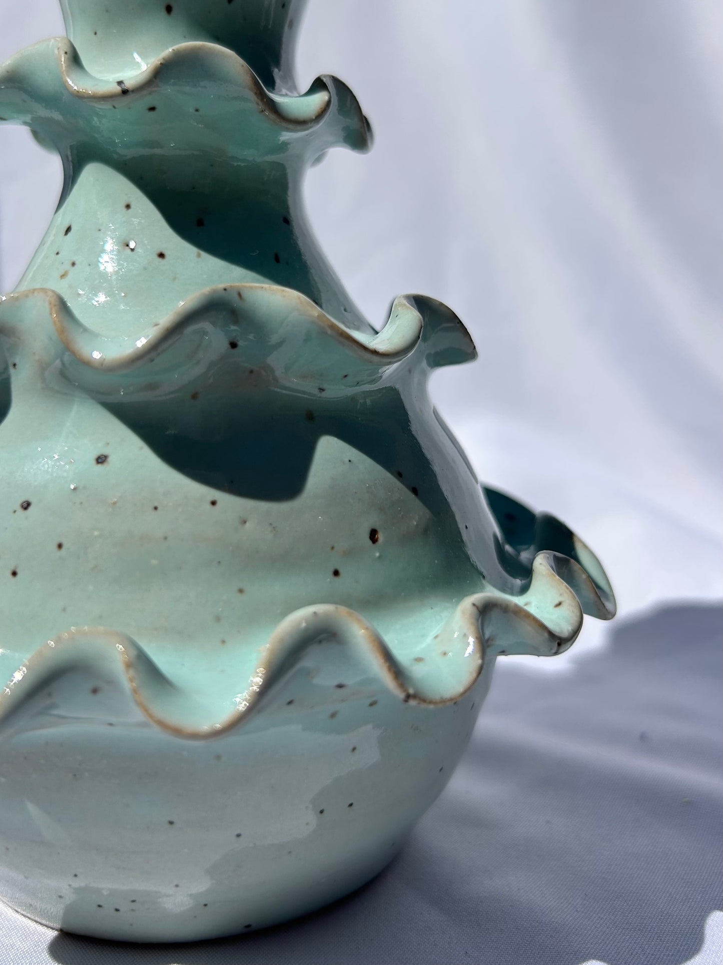 Mini Speckled Peplum Vase