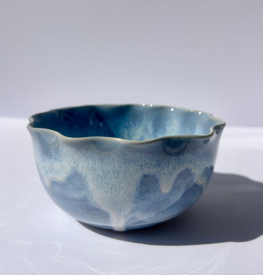 Small Periwinkle Wave Bowl #1