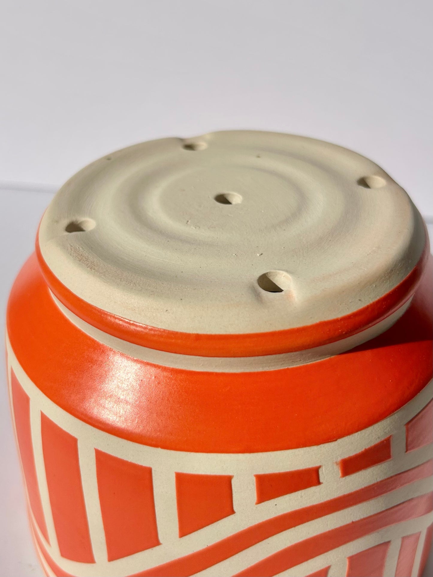 Orange Geometric Planter