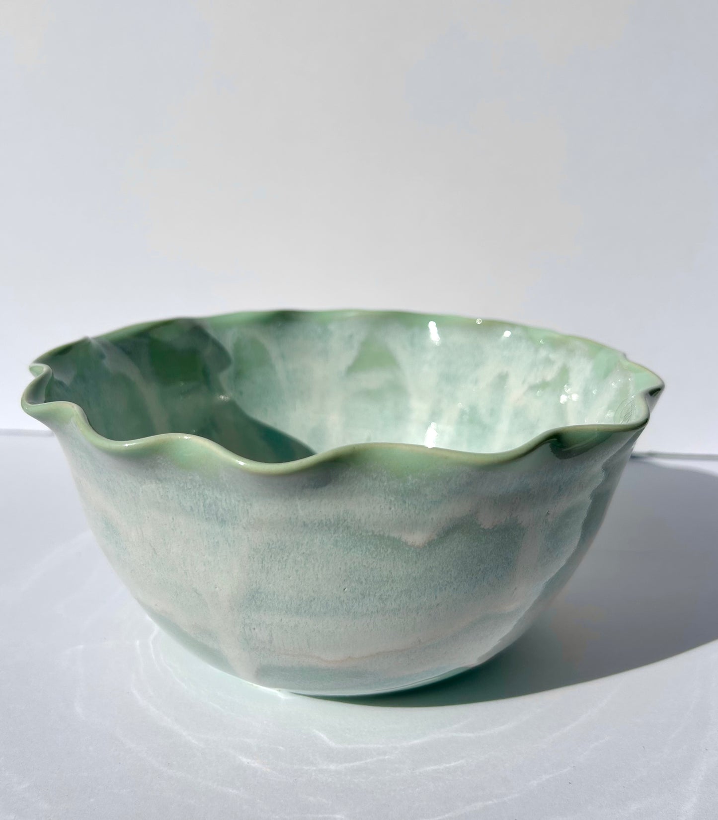 Large Mint Serving Bowl