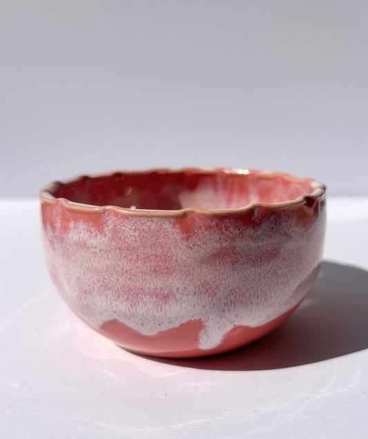 Small Pink Wave Bowl