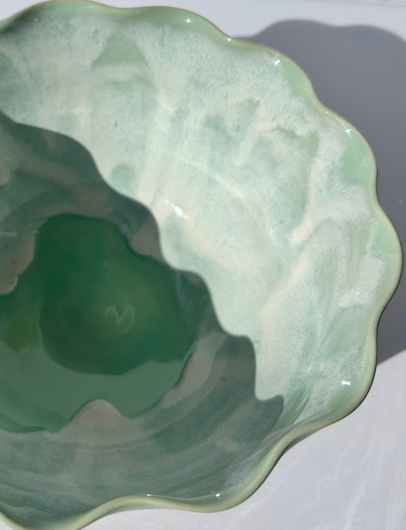 Large Mint Serving Bowl