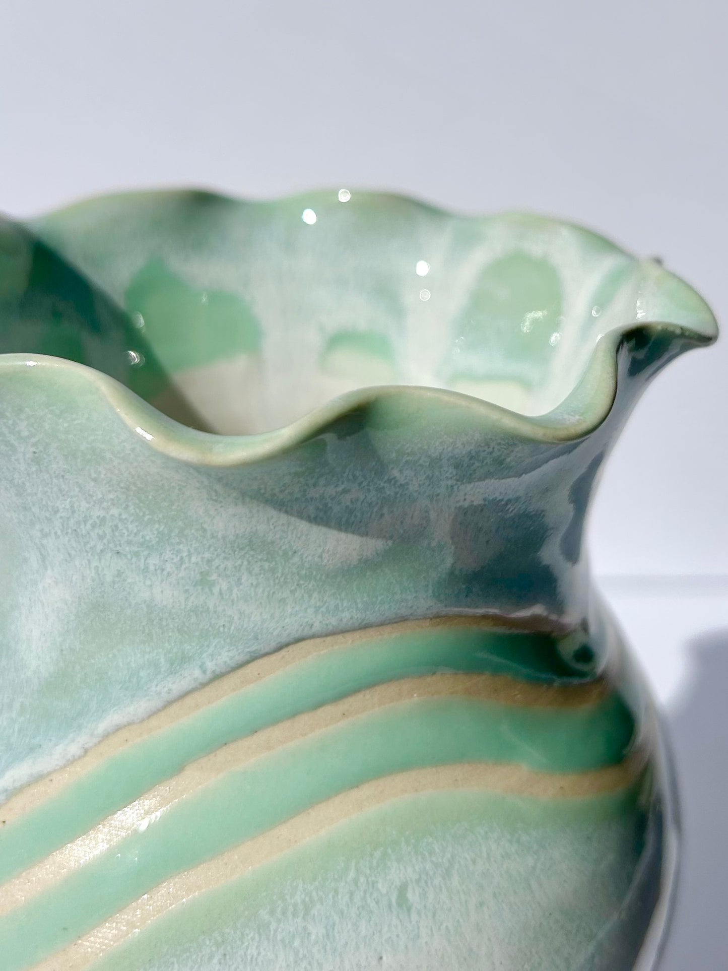 Mint Wave Vase