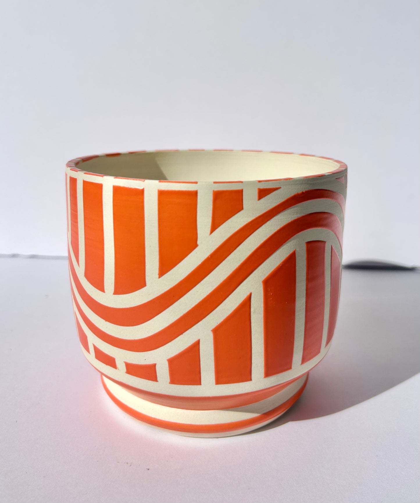 Orange Geometric Planter