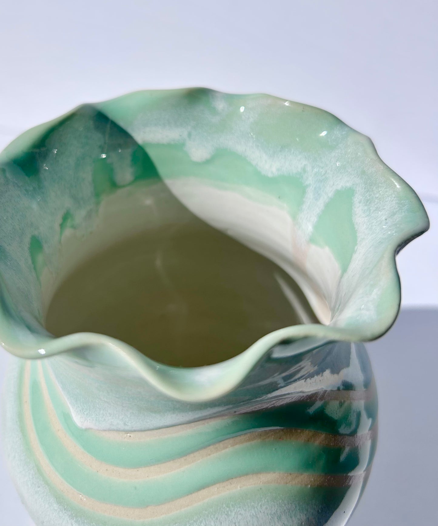 Mint Wave Vase