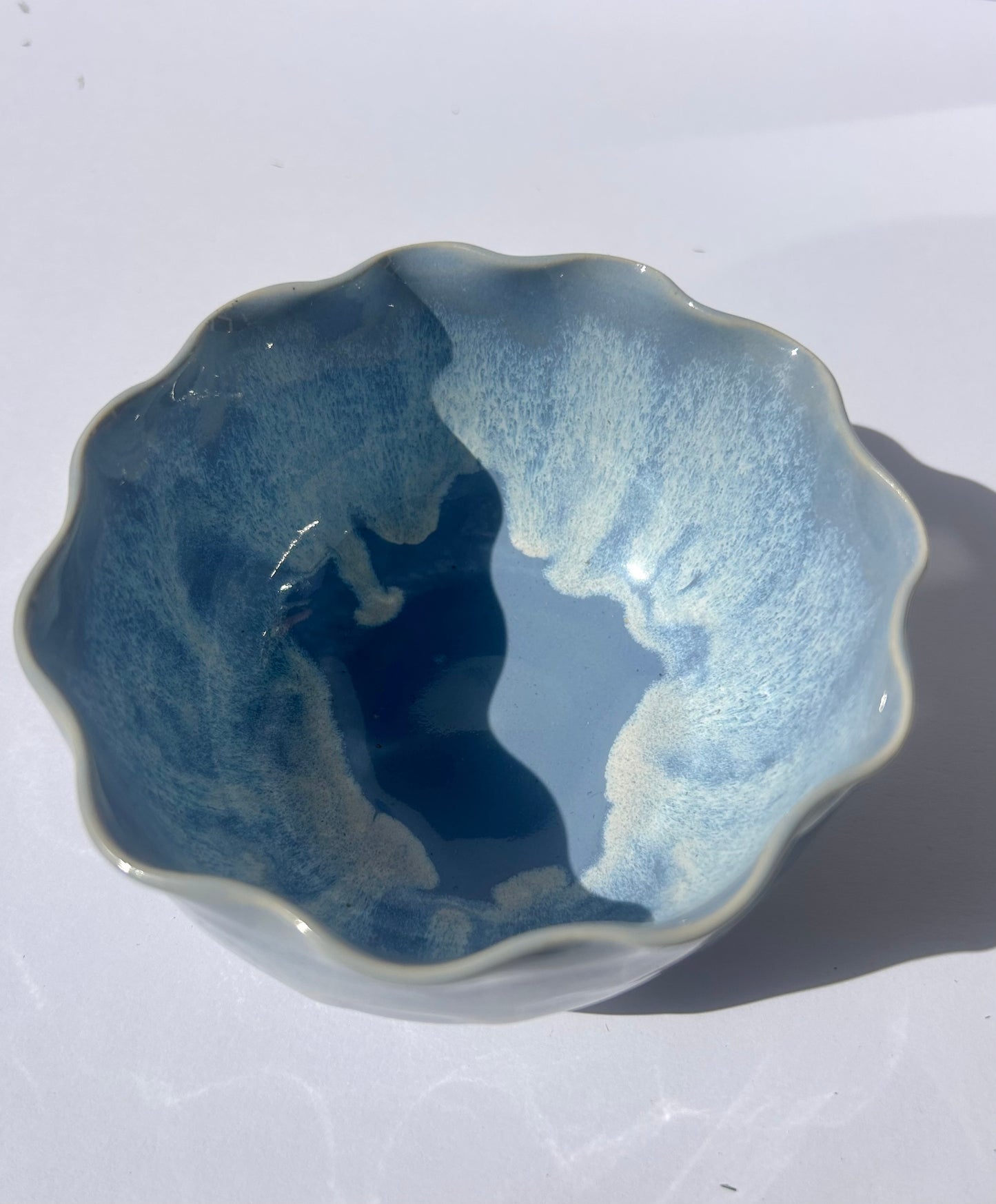 Small Periwinkle Wave Bowl #1