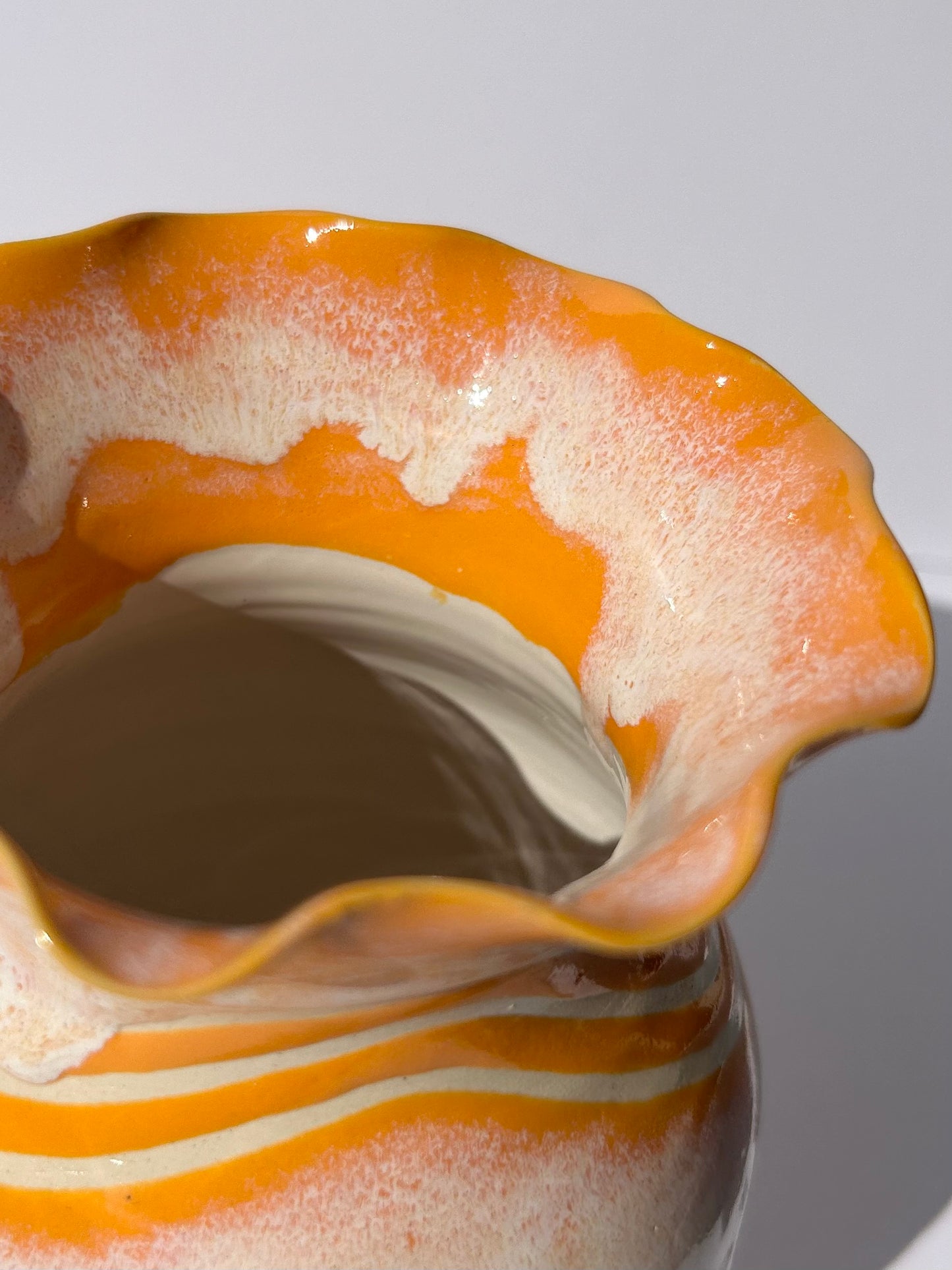 Orange Wave Vase