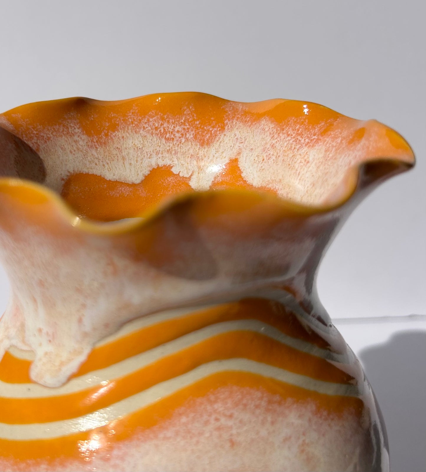 Orange Wave Vase